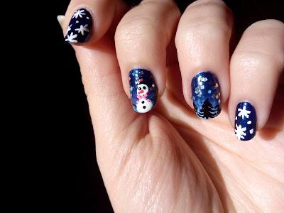 Paisaje navideño en tus uñas Paisaje navideño en tus uñas