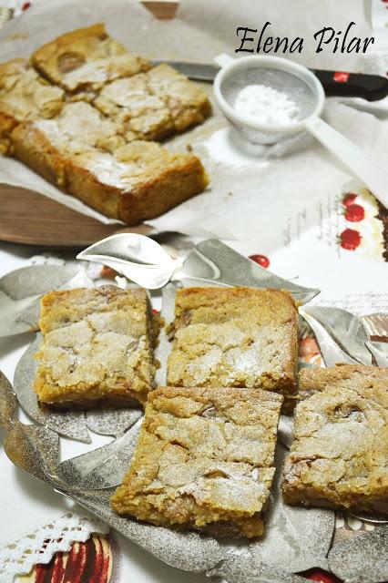 Blondies con caramelos toffee para desearos una dulce y muy feliz Navidad