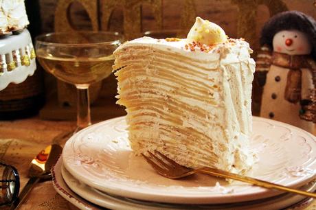 Crepes and lemon curd layer cake