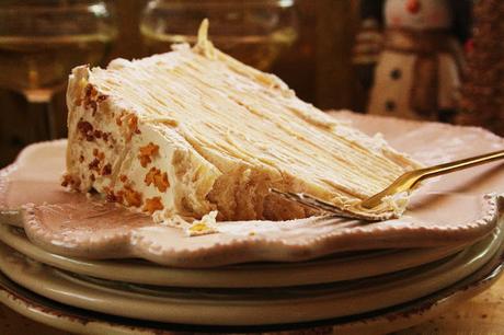 Crepes and lemon curd layer cake