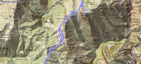 Mapa ruta Collada Llomena Carriá