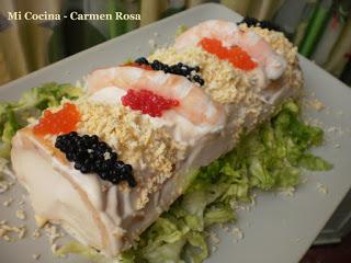 BRAZO SALADO DE PIMIENTO DEL PIQUILLO RELLENO DE PESCADO Y MARISCO EN SALSA ROSA BRAZO SALADO DE PIMIENTO DEL PIQUILLO RELLENO DE PESCADO Y MARISCO EN SALSA ROSA