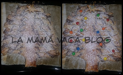 Árbol de navidad de hojaldre y Nocilla Árbol de navidad de hojaldre y Nocilla