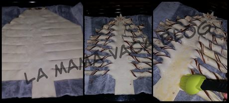 Árbol de navidad de hojaldre y Nocilla Árbol de navidad de hojaldre y Nocilla
