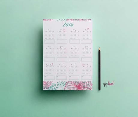 Freebie: Calendario 2016