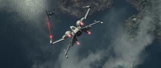 Un Xwing derribando a un caza Tie Un Xwing derribando a un caza Tie