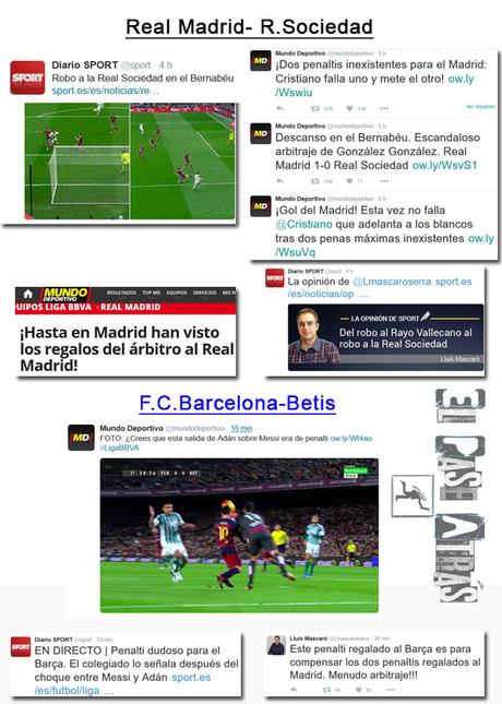 La prensa culé en el R.Madrid- R.Sociedad y F.C.Barcelona-Betis