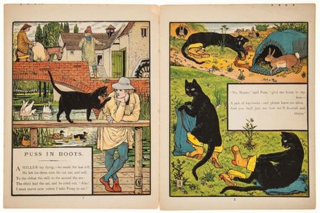 La colección de gatos de Marianne C. Gourary Ilustraciones de El gato con botas, de Walter Crane - 1875