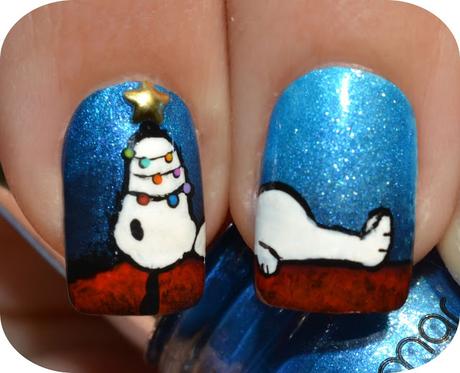 Nail Art - Snoopy Navidad Nail Art - Snoopy Navidad