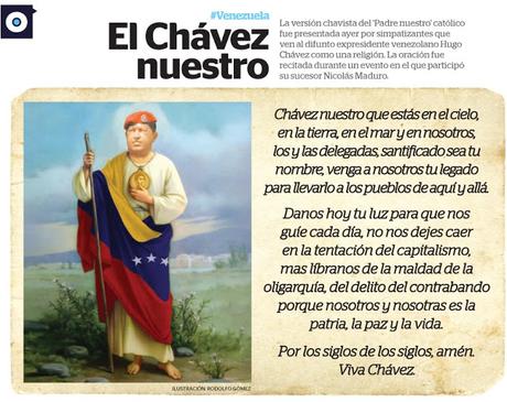 El falso aceite de la estatua de Chávez