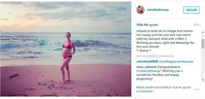 Anne Hathaway comienza el 2016 luciendo tripita