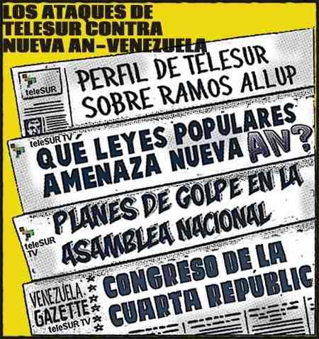 Headlines cómics - Telesur y Asamblea Nacional de Venezuela