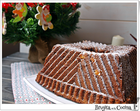 Bundt cake turrón chocolate crujiente