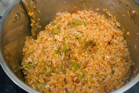 Arroz ligero de espárragos y atún Arroz ligero de espárragos y atún