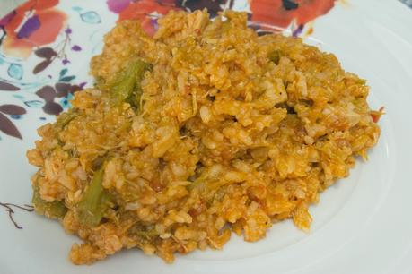 Arroz ligero de espárragos y atún Arroz ligero de espárragos y atún