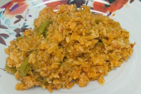Arroz ligero de espárragos y atún Arroz ligero de espárragos y atún