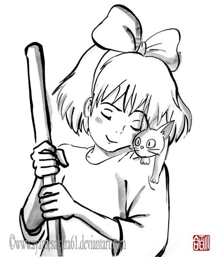 39 ilustraciones de Studio Ghibli al estilo tradicional sumi-e 39 ilustraciones de Studio Ghibli al estilo tradicional sumi-e