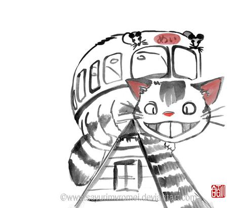 39 ilustraciones de Studio Ghibli al estilo tradicional sumi-e 39 ilustraciones de Studio Ghibli al estilo tradicional sumi-e