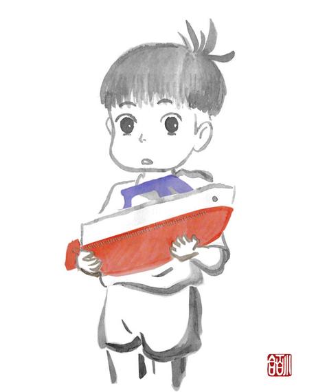 39 ilustraciones de Studio Ghibli al estilo tradicional sumi-e 39 ilustraciones de Studio Ghibli al estilo tradicional sumi-e