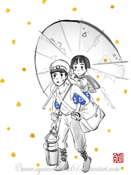 39 ilustraciones de Studio Ghibli al estilo tradicional sumi-e 39 ilustraciones de Studio Ghibli al estilo tradicional sumi-e