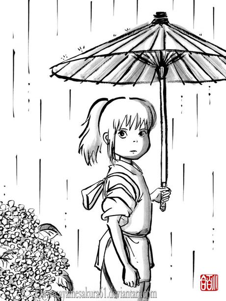 39 ilustraciones de Studio Ghibli al estilo tradicional sumi-e 39 ilustraciones de Studio Ghibli al estilo tradicional sumi-e