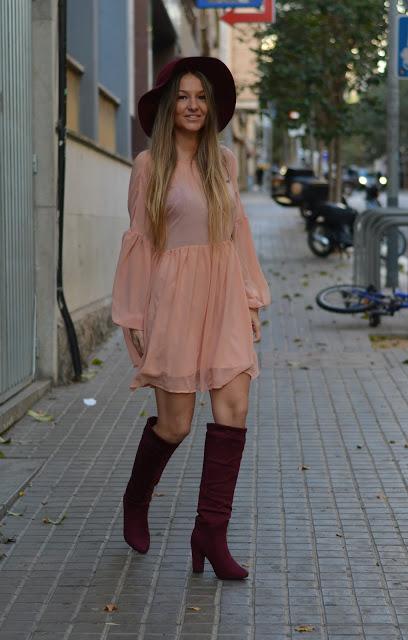 SALMON BABYDOLL DRESS