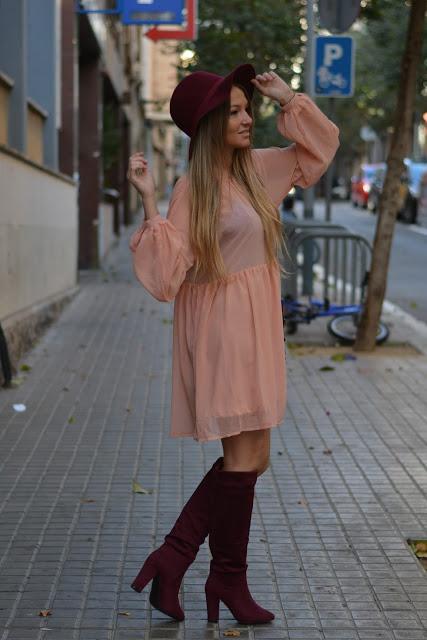 SALMON BABYDOLL DRESS