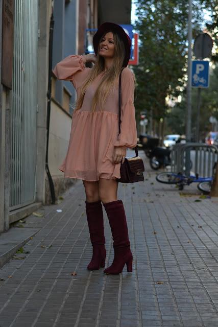 SALMON BABYDOLL DRESS