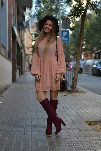 SALMON BABYDOLL DRESS