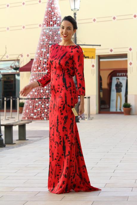 VESTIDO ROJO CAROLINA HERRERA 1
