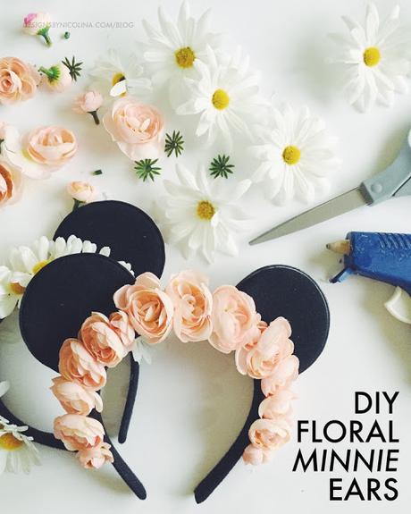 Como hacer una vincha con orejas de Minnie y flores Como hacer una vincha con orejas de Minnie y flores