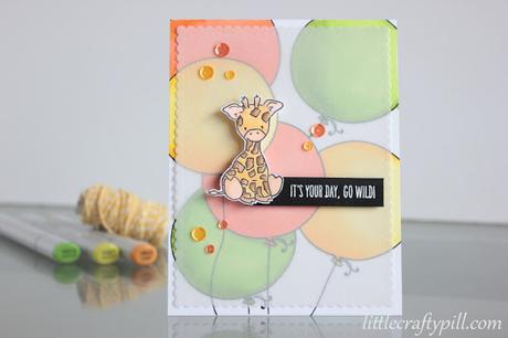 Custom background and copic coloring : A birthday card Custom background and copic coloring : A birthday card