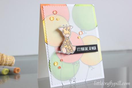Custom background and copic coloring : A birthday card Custom background and copic coloring : A birthday card