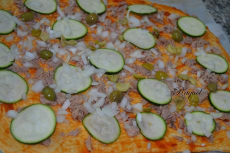 Pizza de Calabacin y Atún