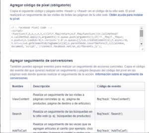 generar pixel facebook ads