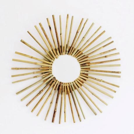 DIY espejo sol de bambú DIY espejo sol de bambú