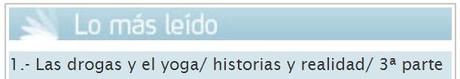 Lo más leído de Yoga en Red: Las drogas y el yoga/ historias y realidad/ 3ª parte Lo más leído de Yoga en Red: Las drogas y el yoga/ historias y realidad/ 3ª parte