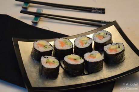 Sushi Maki de Salmón y Aguacate