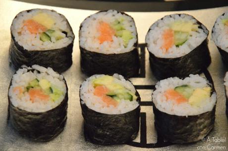 Sushi Maki de Salmón y Aguacate