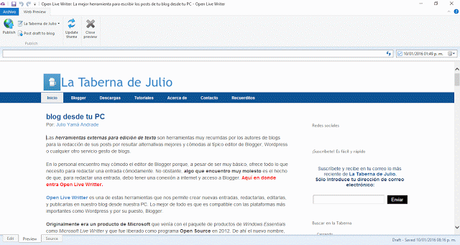 Open Live Writer: La mejor herramienta para escribir los posts de tu blog desde tu PC