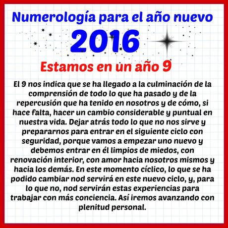 Numerología para el año nuevo 2016