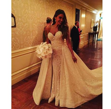 Vestido de novia de Sofía Vergara de Zuhair Murad - Foto: Instagram