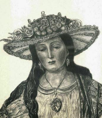 Iconografía de la Pastora de Cantillana: Retrato a lápiz