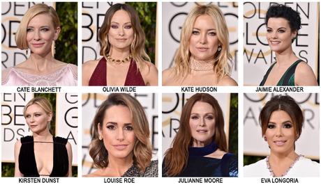 Tendencias en maquillajes de los Globos de Oro 2016