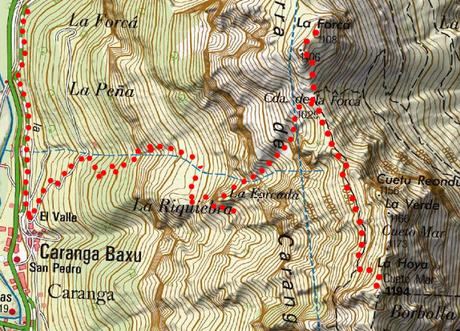 LA FORCADA Y CUETO MAR POR LA SENDA LA CRUZ