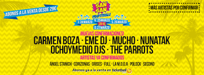 SanSan Festival 2016: Carmen Boza, Mucho, Nunatak, The Parrots, Ochoymedio Djs, Eme Dj...