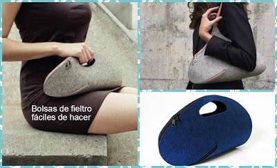 Bolsas de fieltro con moldes para imprimir