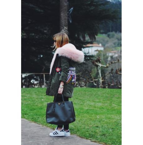 Pink parka. Pink parka.