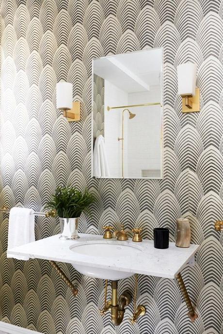 Inspiración de fin de semana: Papel pintado en el baño Inspiración de fin de semana: Papel pintado en el baño