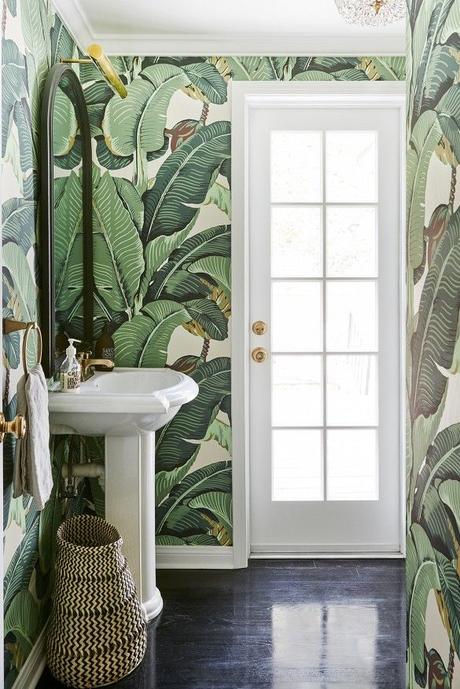 Inspiración de fin de semana: Papel pintado en el baño Inspiración de fin de semana: Papel pintado en el baño